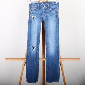 American Eagle Stretch Blue Jeans Women's 00 Distressed